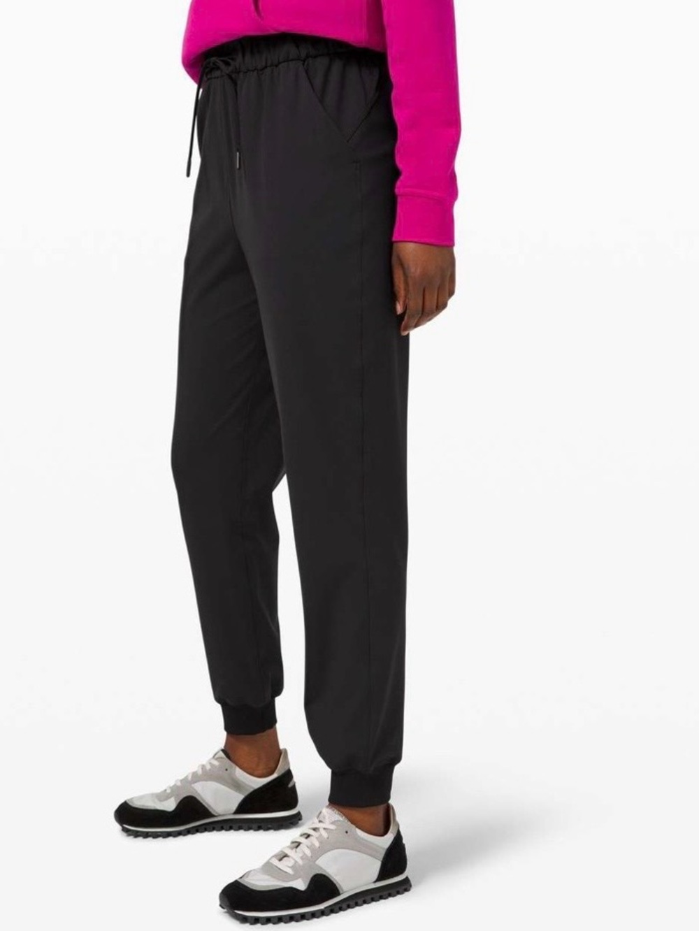 Lululemon Stretch High Rise Jogger Black Athletic Athleisure Outdoor Hiking Gym - Picture 2 of 11